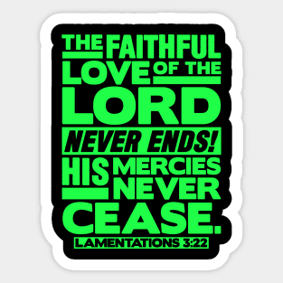 Lamentations 3:22 Faithful Love Sticker